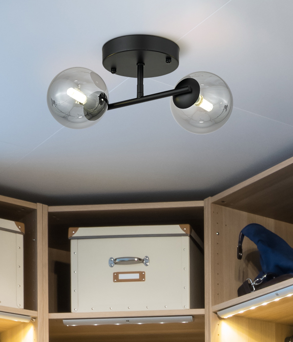 토탈 2등 현관 센서조명 [흑색/브론즈, 전구포함]